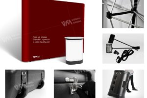 Pop-up стенд Standart вигнутий з кейс-трибуною